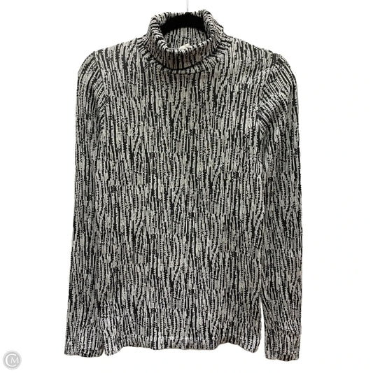 Athletic Top Long Sleeve Crewneck By Athleta In Black & White, Size: S
