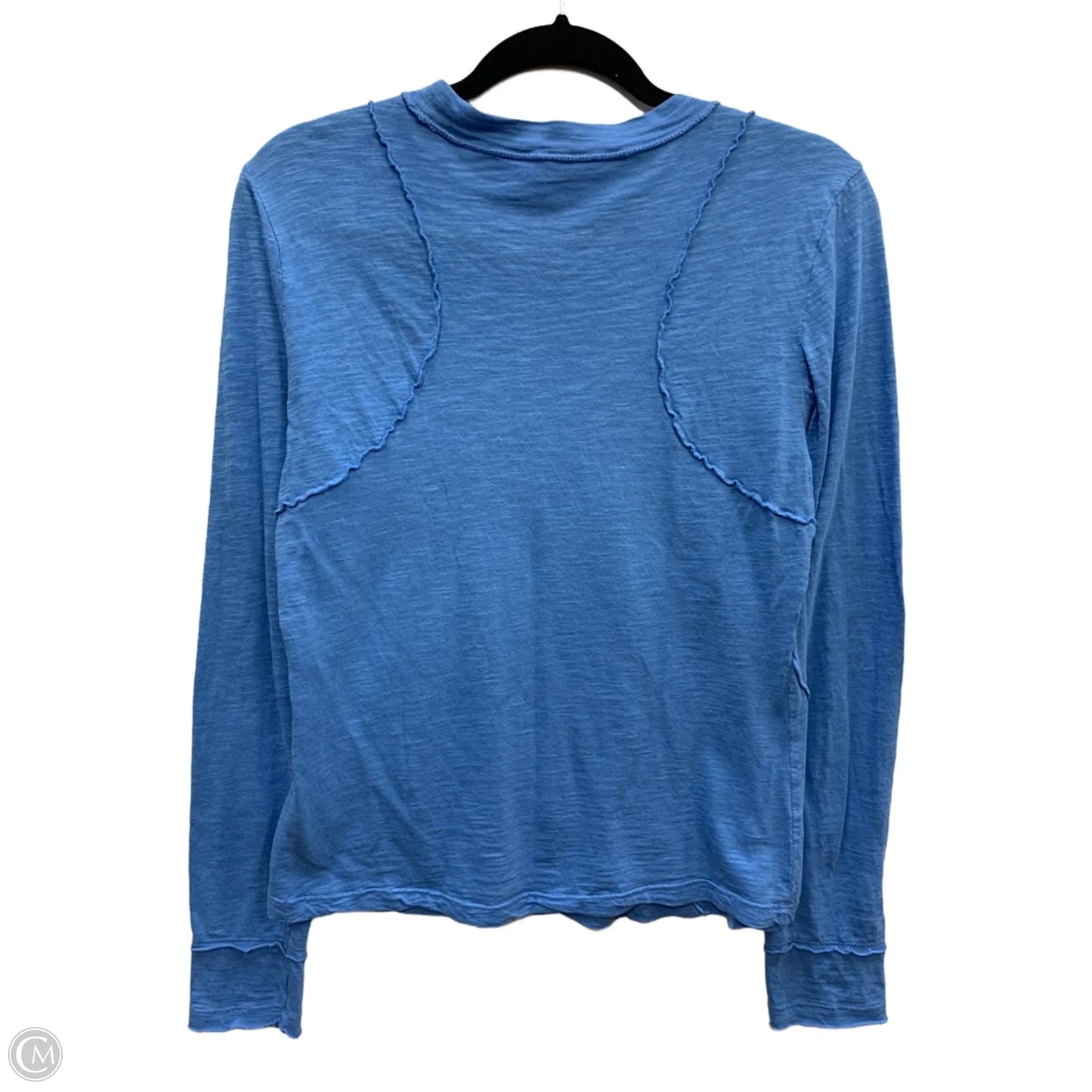 Top Long Sleeve By Pilcro In Blue, Size: M