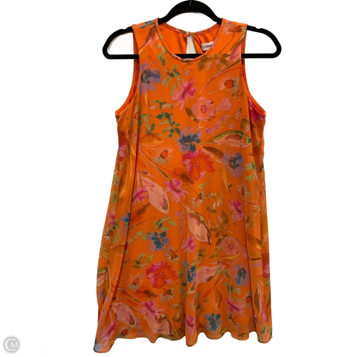 Dress Casual Short By Calvin Klein In Orange, Size: 4