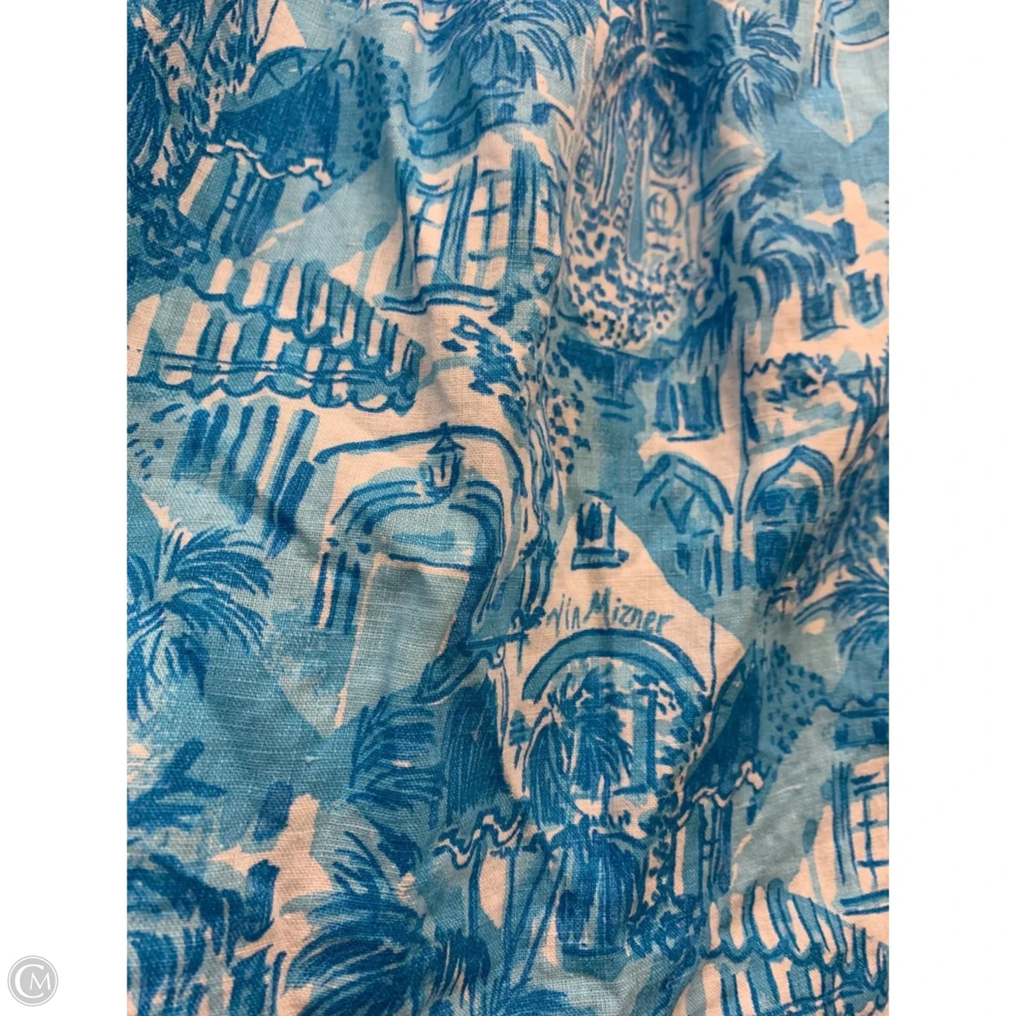 Top Short Sleeve Designer By Lilly Pulitzer In Blue, Size: S