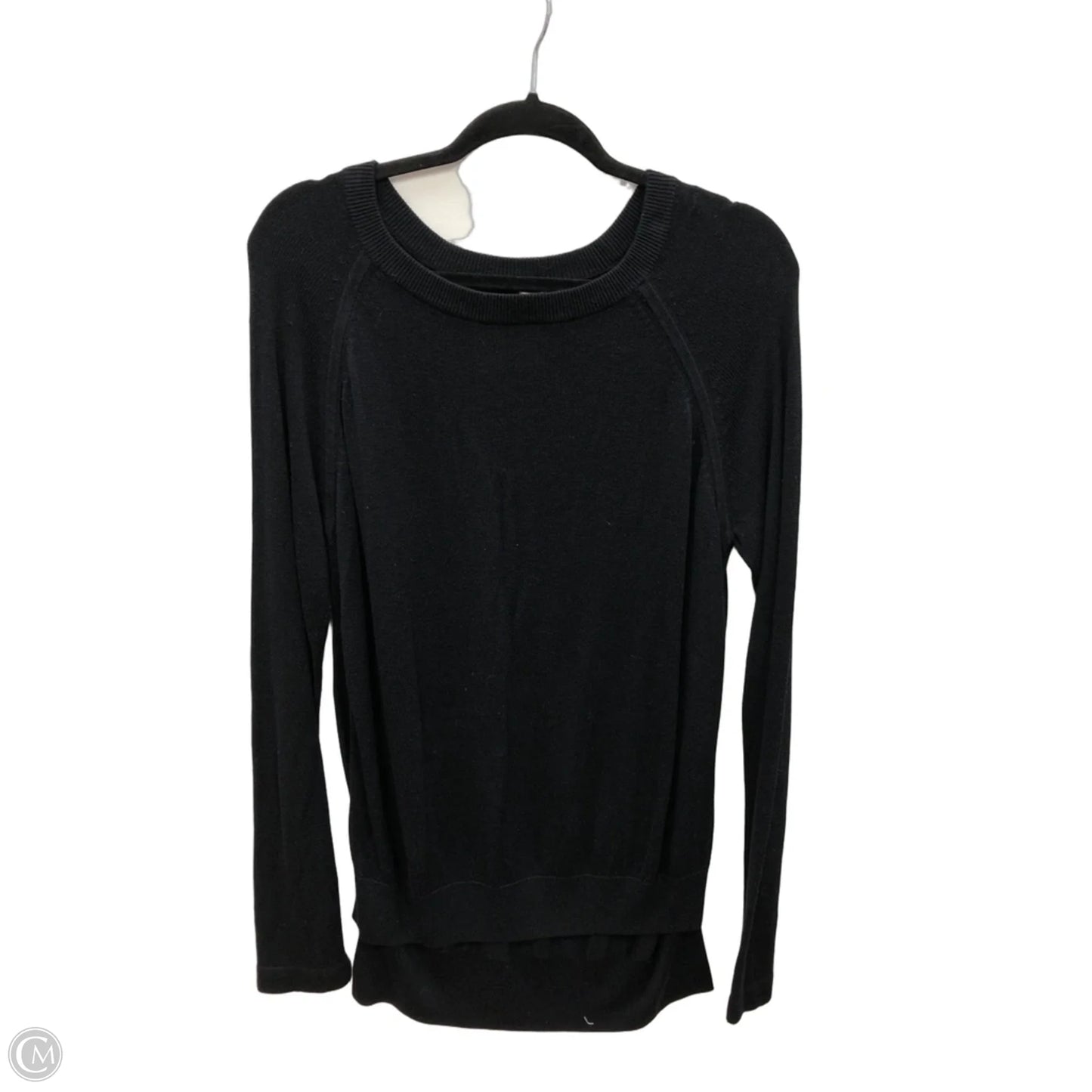 Athletic Top Long Sleeve Crewneck By Lululemon In Black, Size: 4