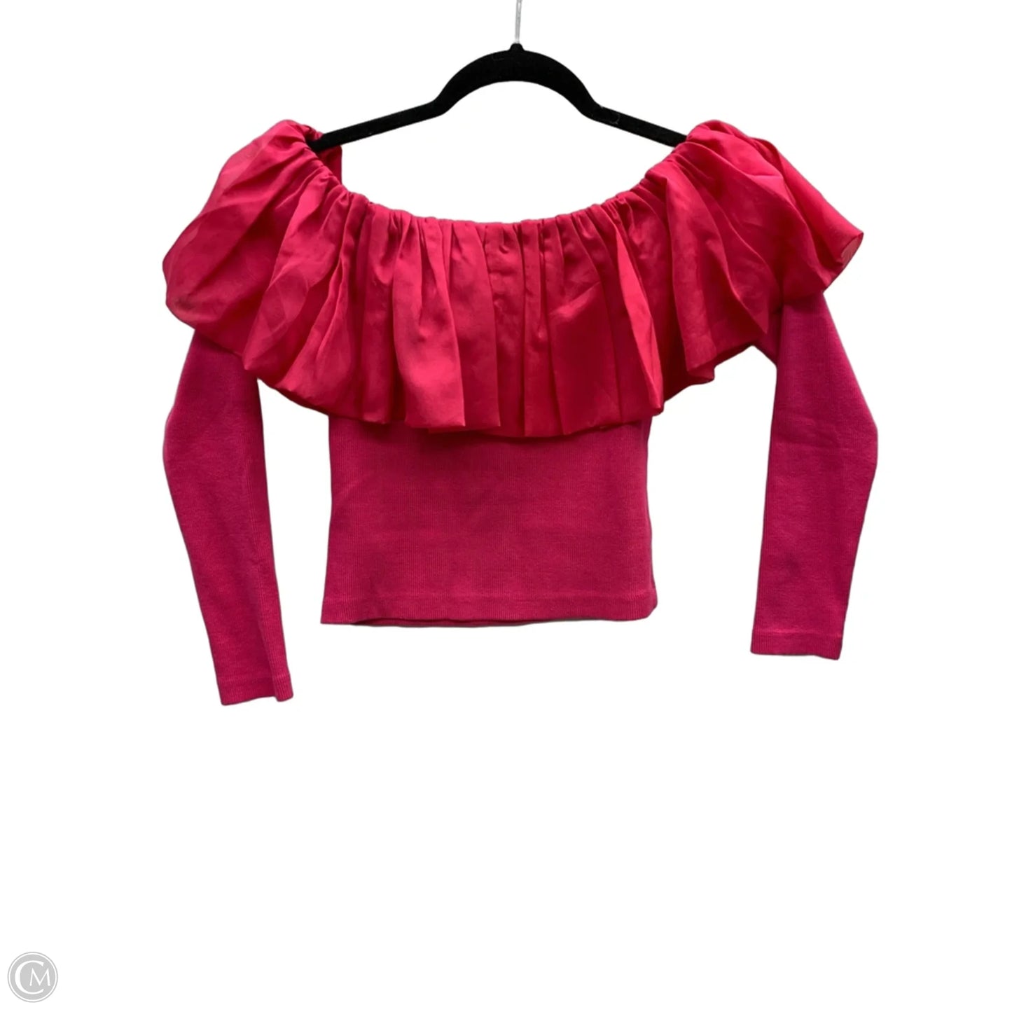 Top Long Sleeve By Anthropologie In Pink, Size: Xs