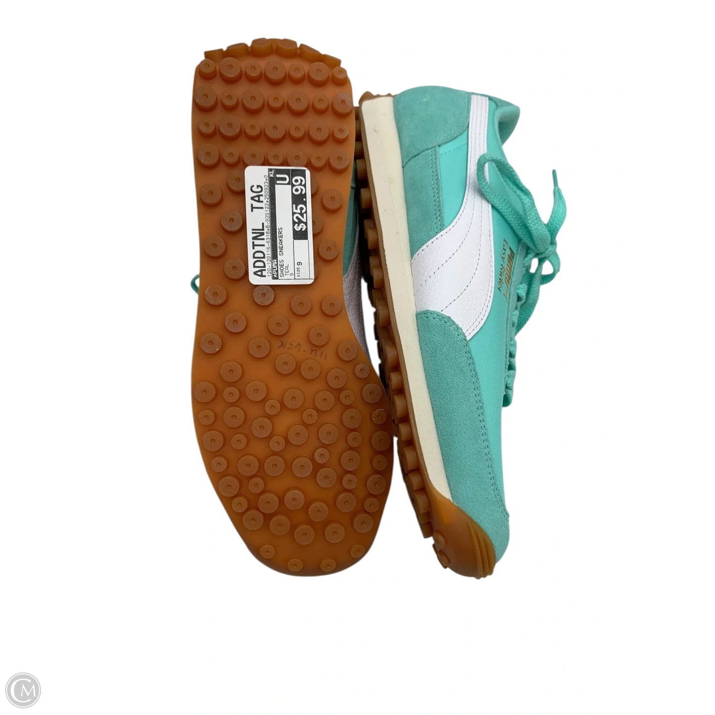 Shoes Sneakers By Puma In Teal, Size: 9