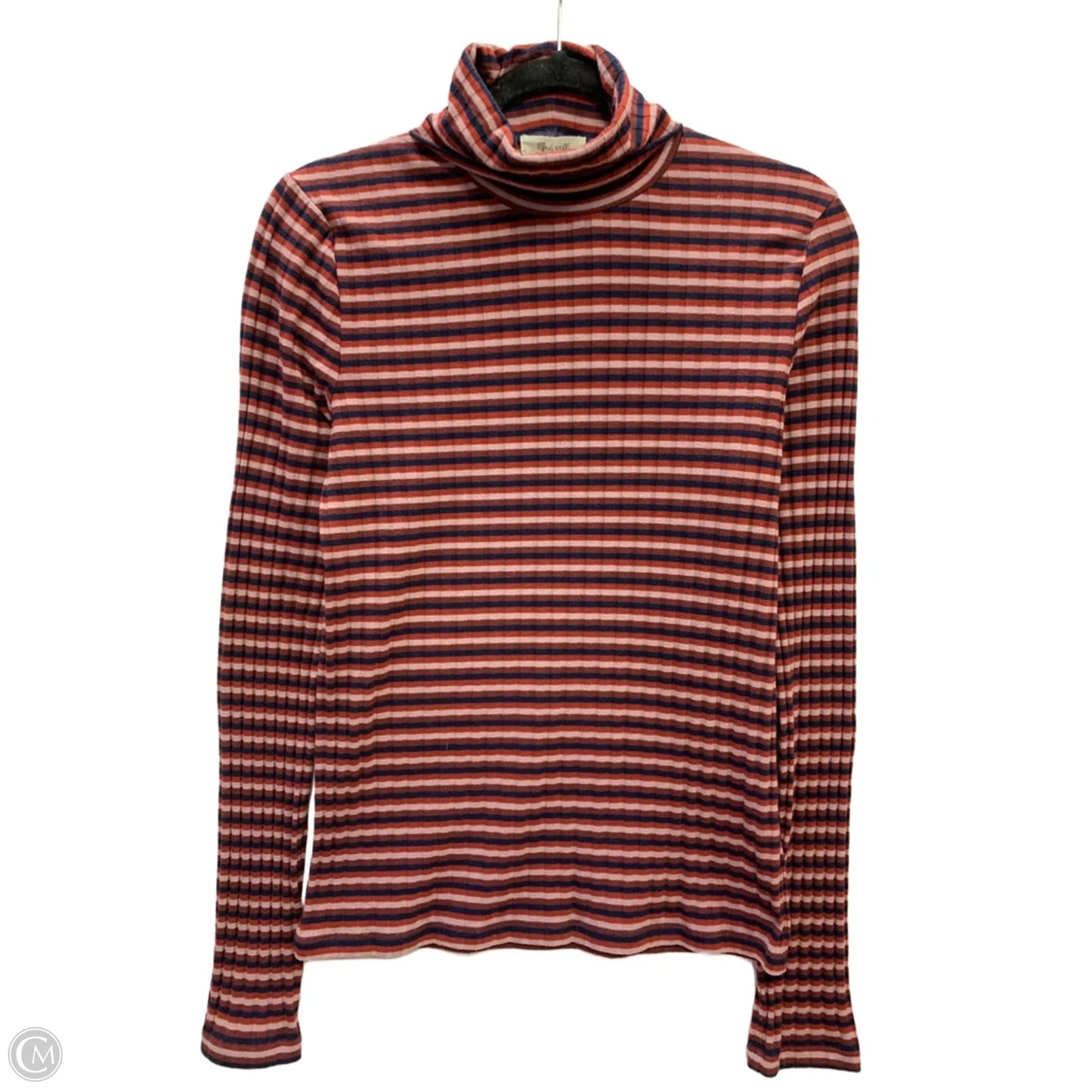 Top Long Sleeve By Madewell In Striped Pattern, Size: L
