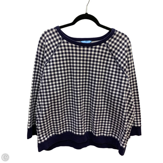 Sweatshirt Crewneck By Draper James In Navy, Size: 2x