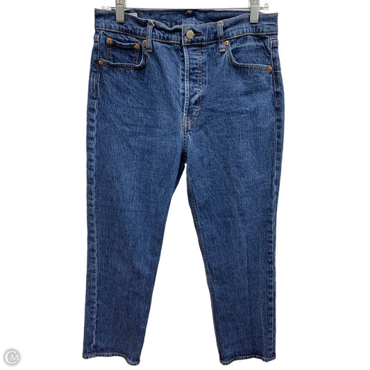 Jeans Straight By Gap In Blue Denim, Size: 10