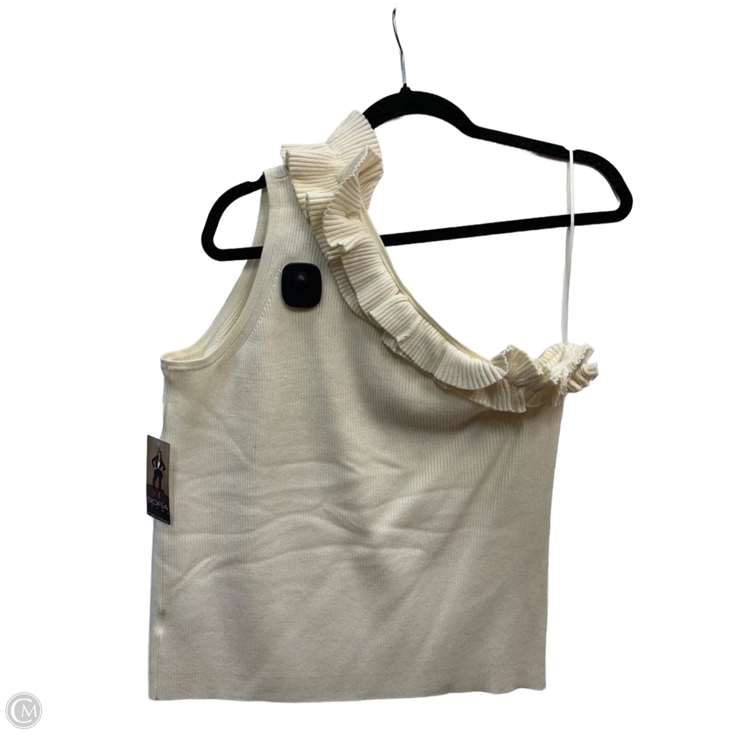 Top Short Sleeve By Sofia By Sofia Vergara In Cream, Size: Xxl