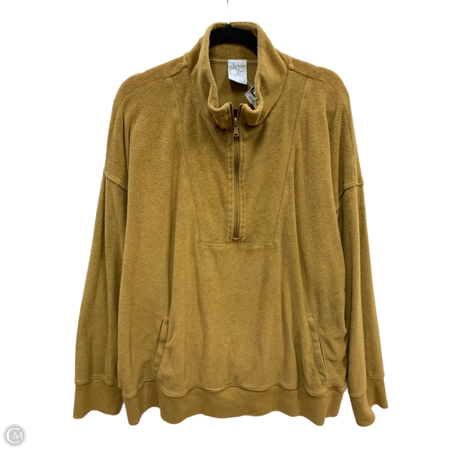 Sweatshirt Collar By Offline In Yellow, Size: Xxl