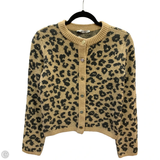 Sweater Cardigan By Abercrombie And Fitch In Leopard Print, Size: Xs