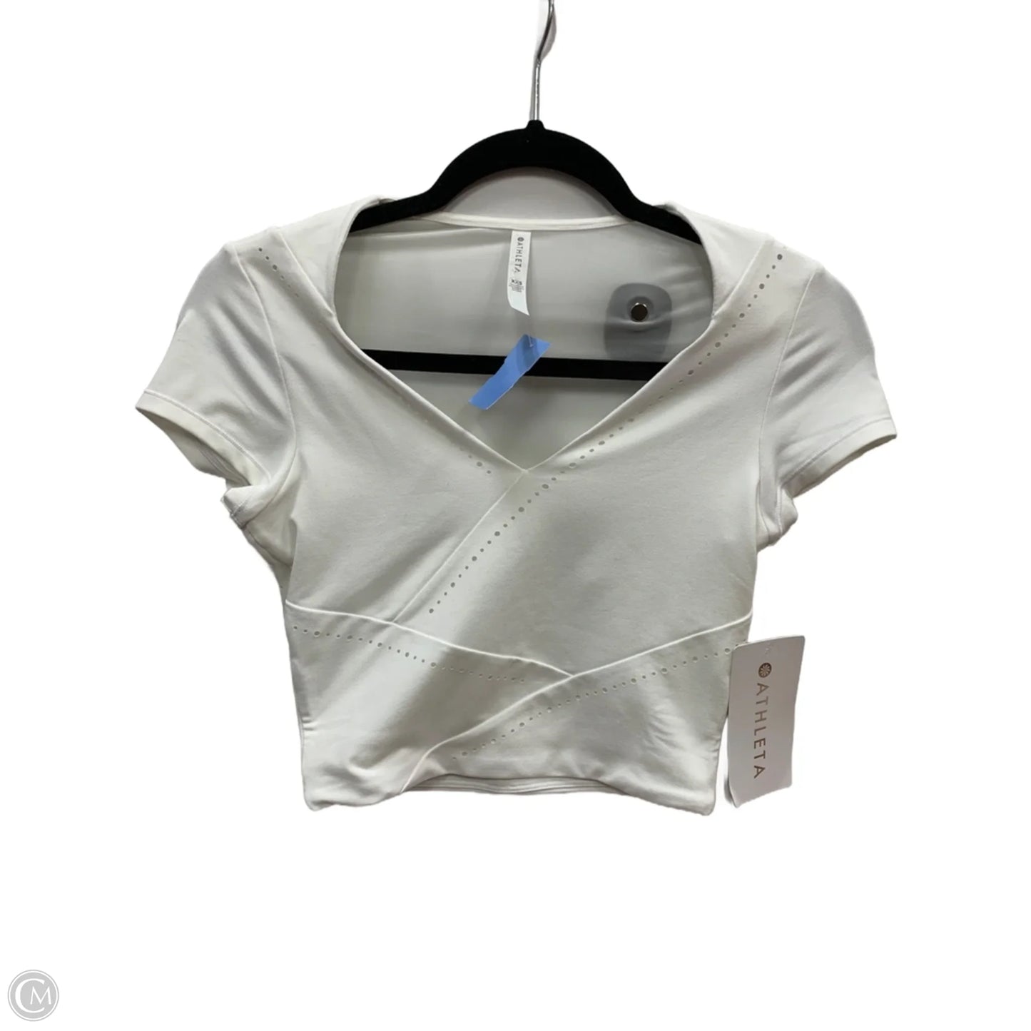 Athletic Top Short Sleeve By Athleta In White, Size: Xxs