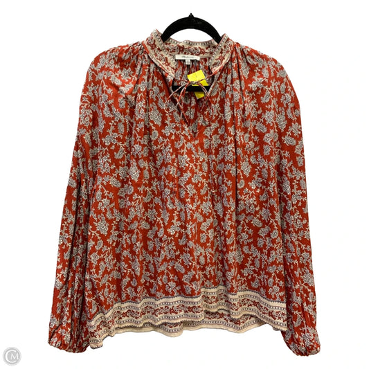 Top Long Sleeve By Madewell In Paisley Print, Size: L