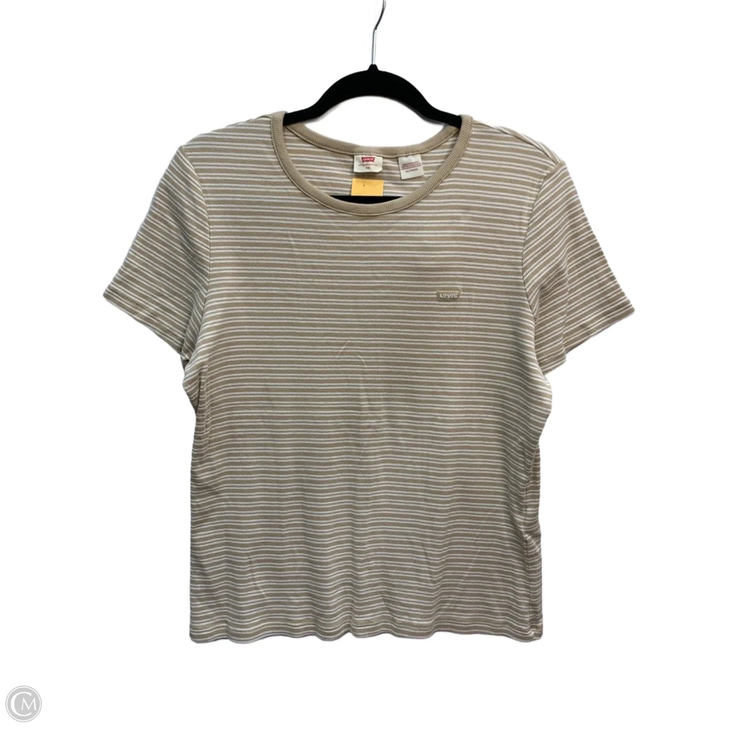 Top Short Sleeve By Levis In Striped Pattern, Size: Xxl