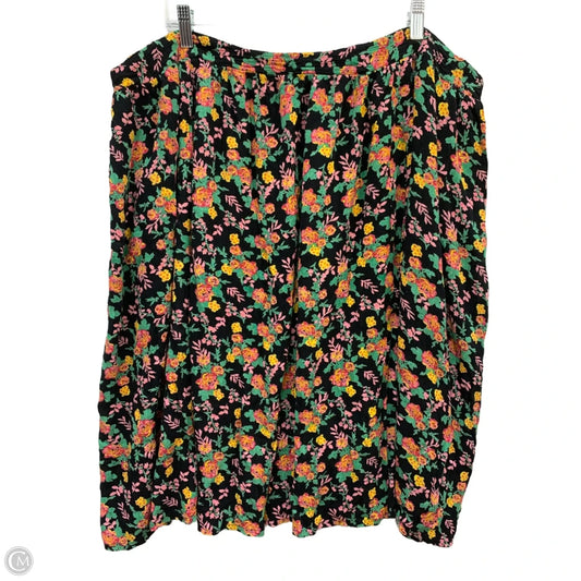 Skirt Mini & Short By Clothes Mentor In Floral Print, Size: Xxl