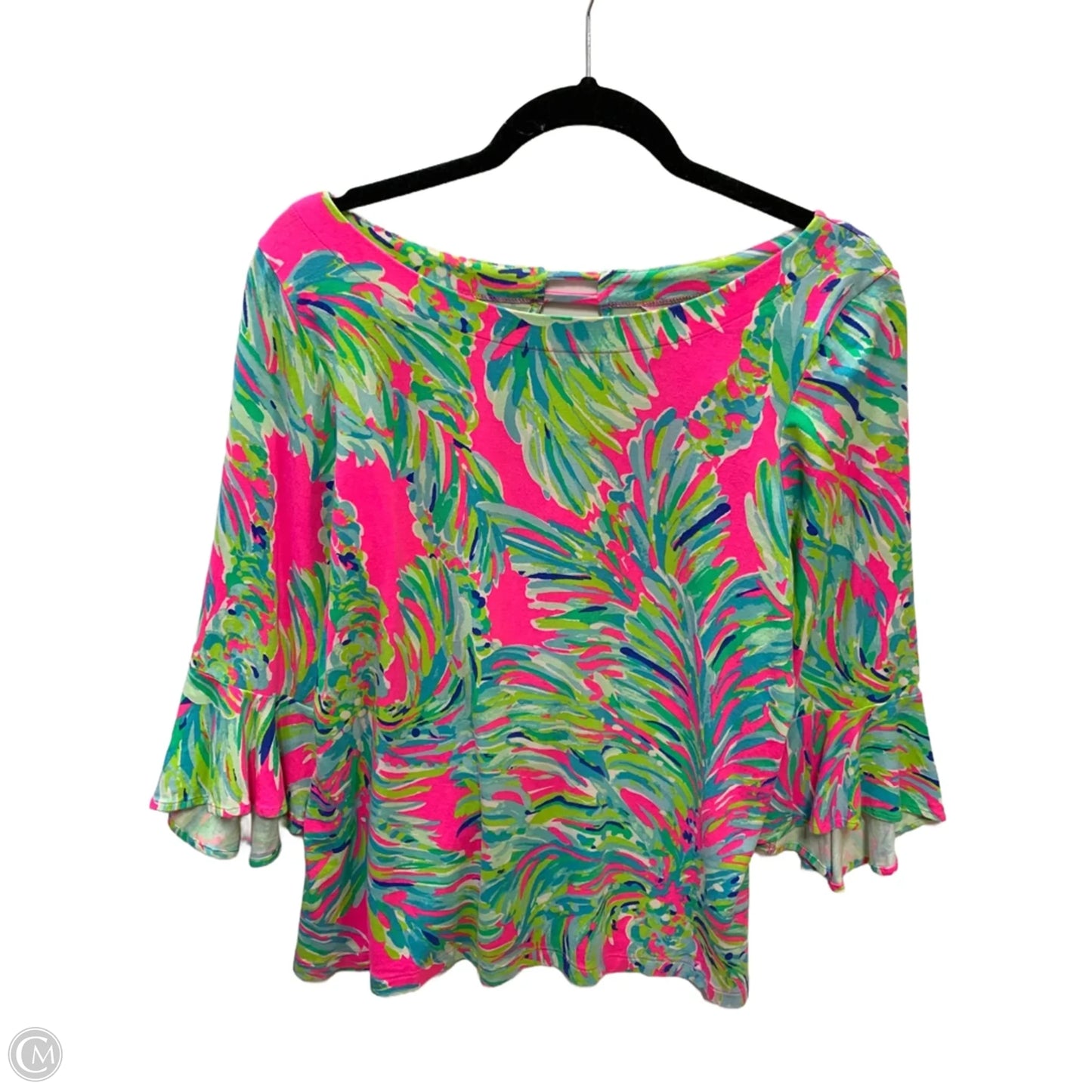 Top Long Sleeve Designer By Lilly Pulitzer In Floral Print, Size: M
