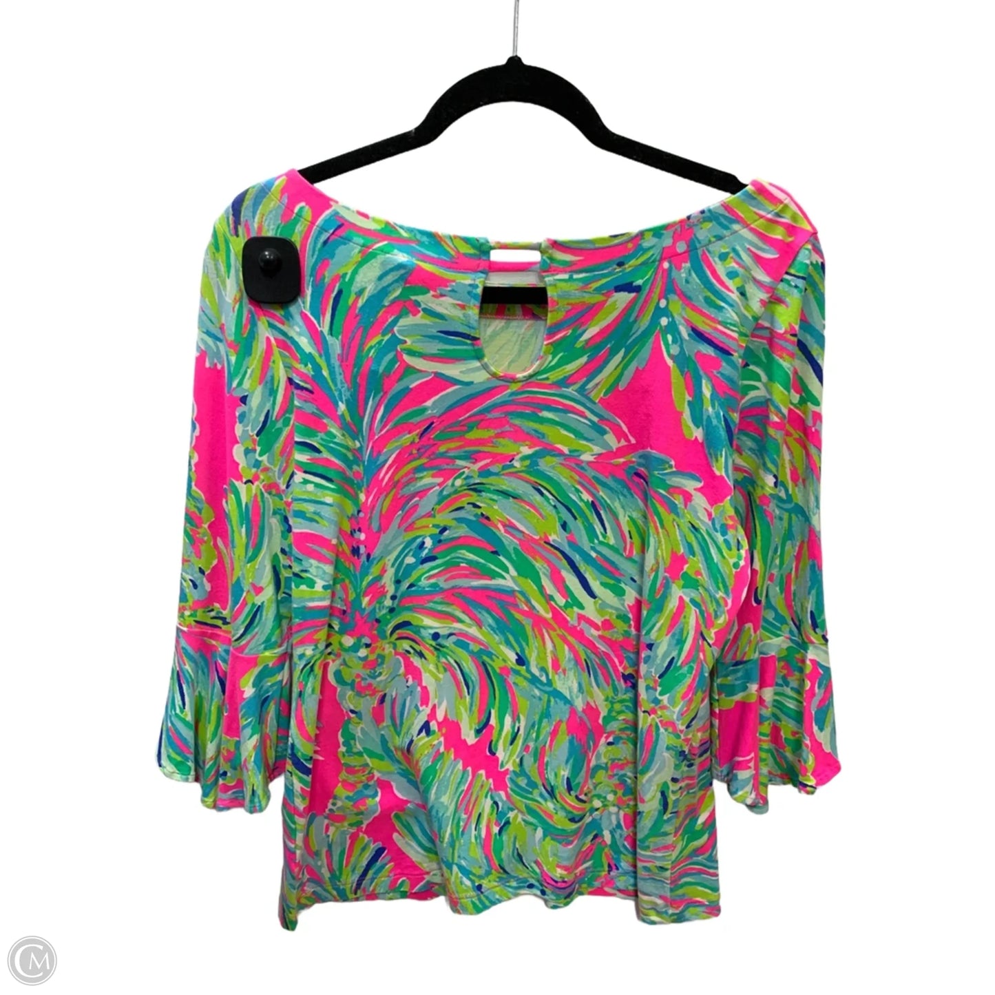 Top Long Sleeve Designer By Lilly Pulitzer In Floral Print, Size: M