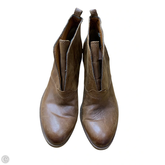 Boots Ankle Heels By Lucky Brand In Brown, Size: 10