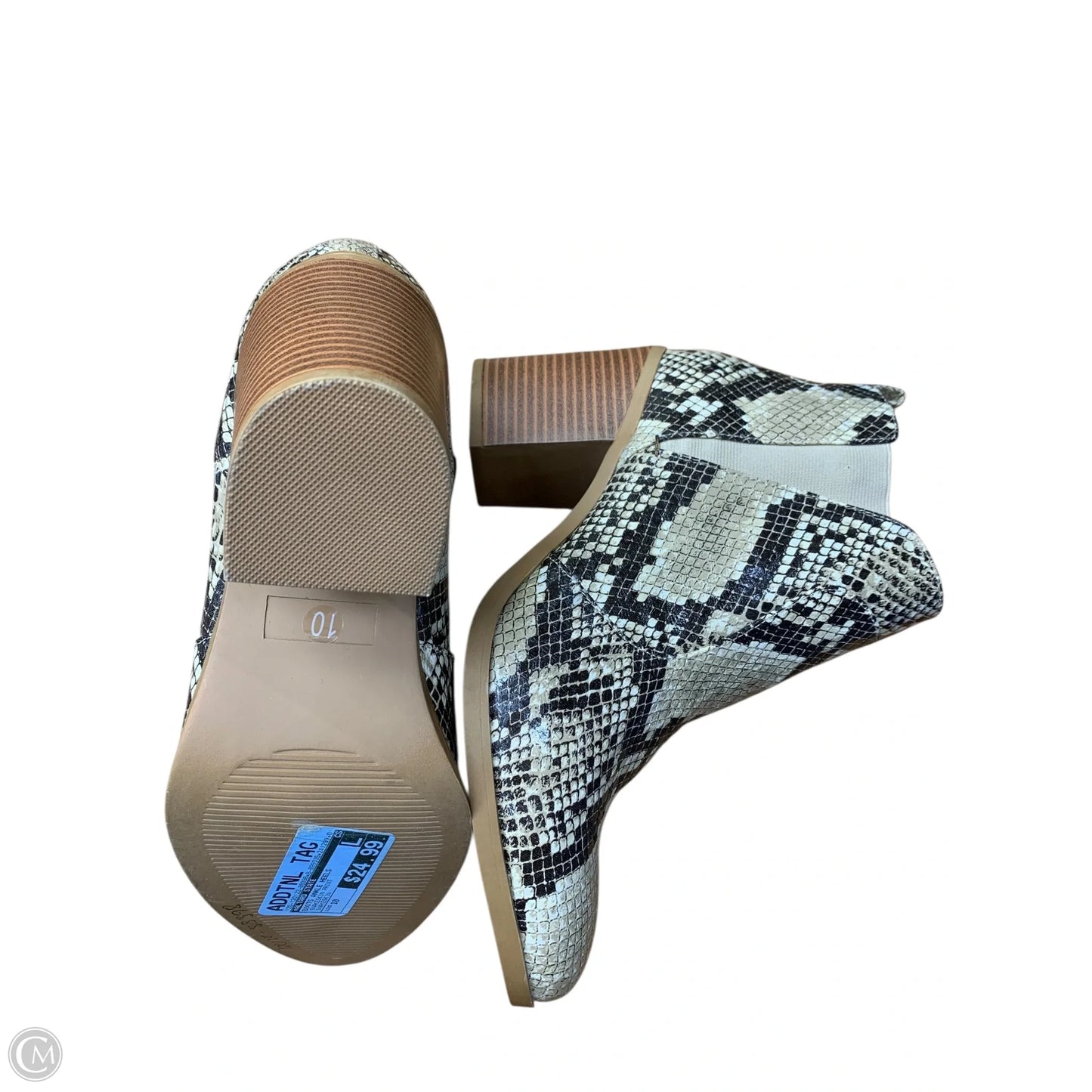 Boots Ankle Heels By Altard State In Snakeskin Print, Size: 10