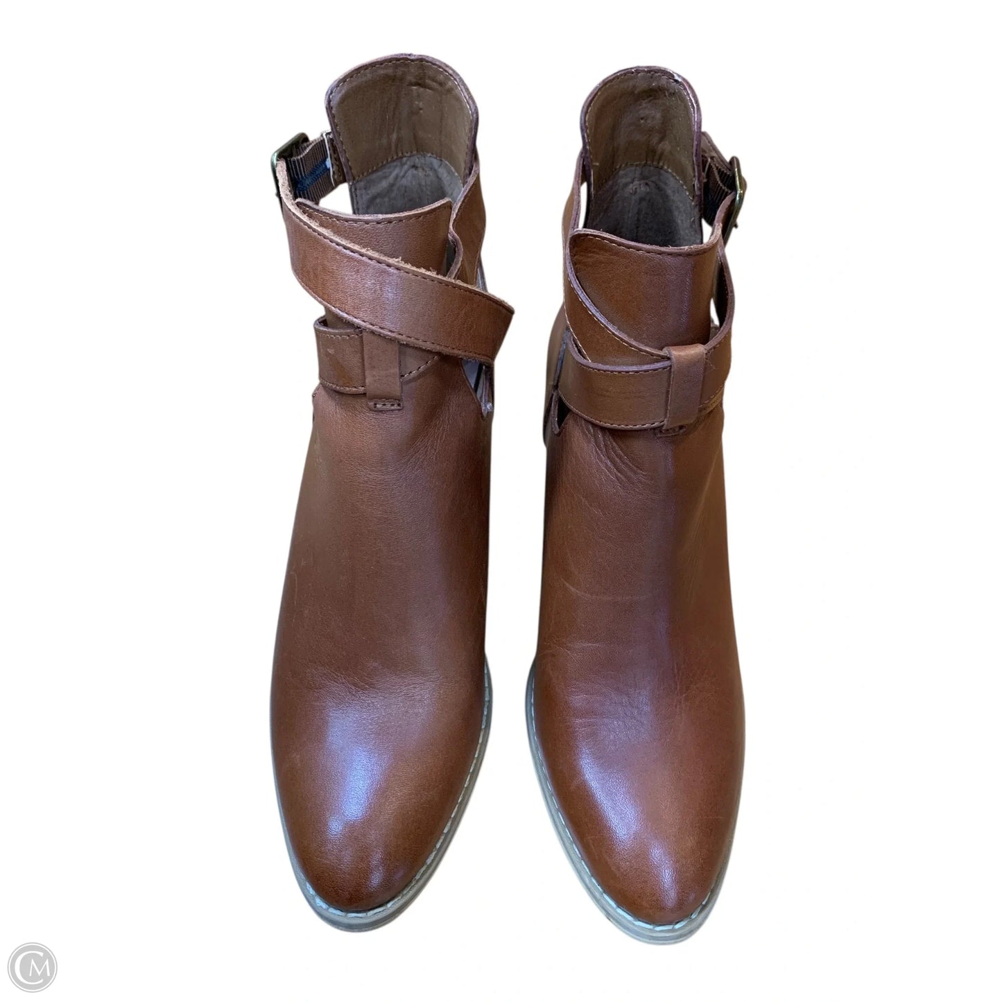 Boots Ankle Heels By Reba In Brown, Size: 8.5