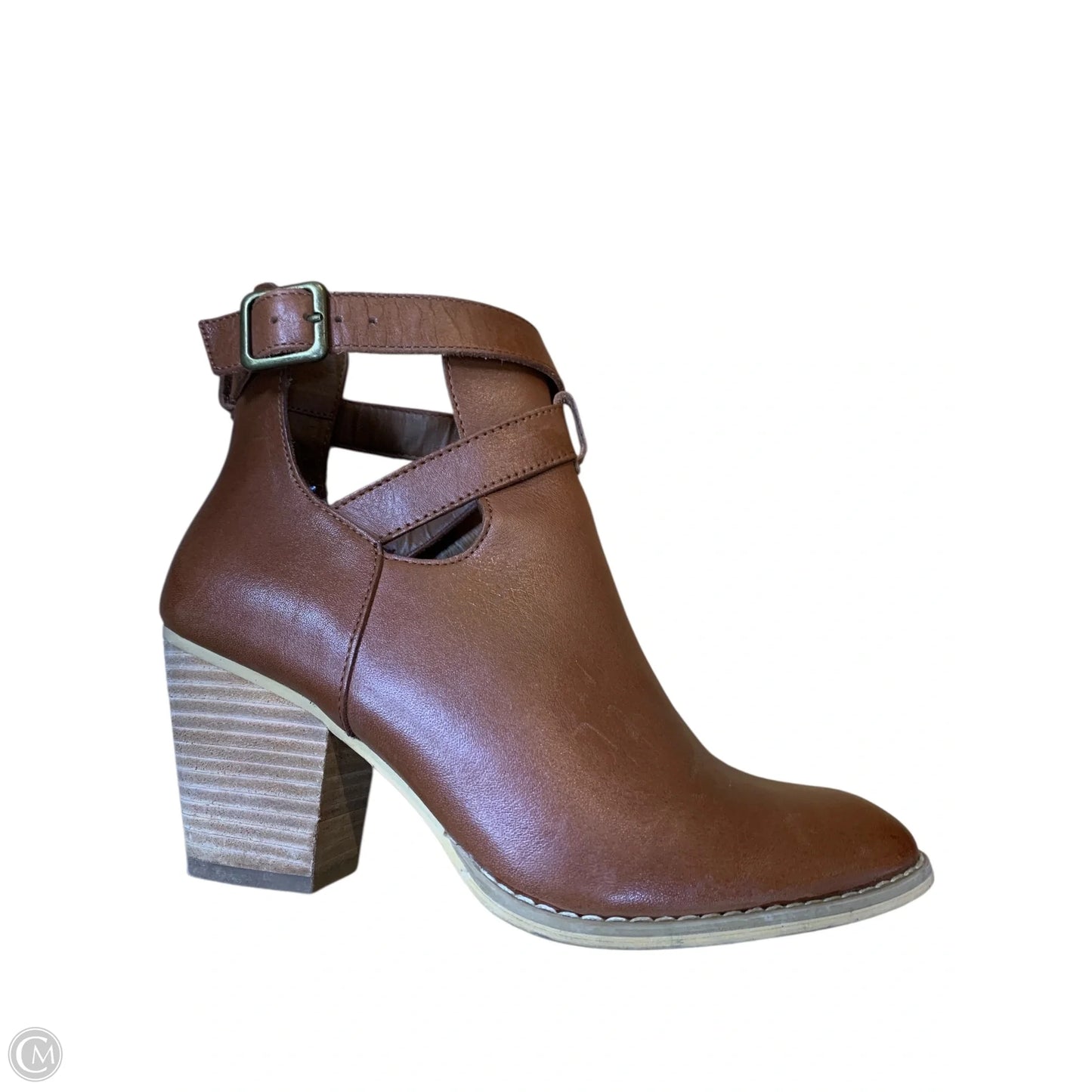 Boots Ankle Heels By Reba In Brown, Size: 8.5