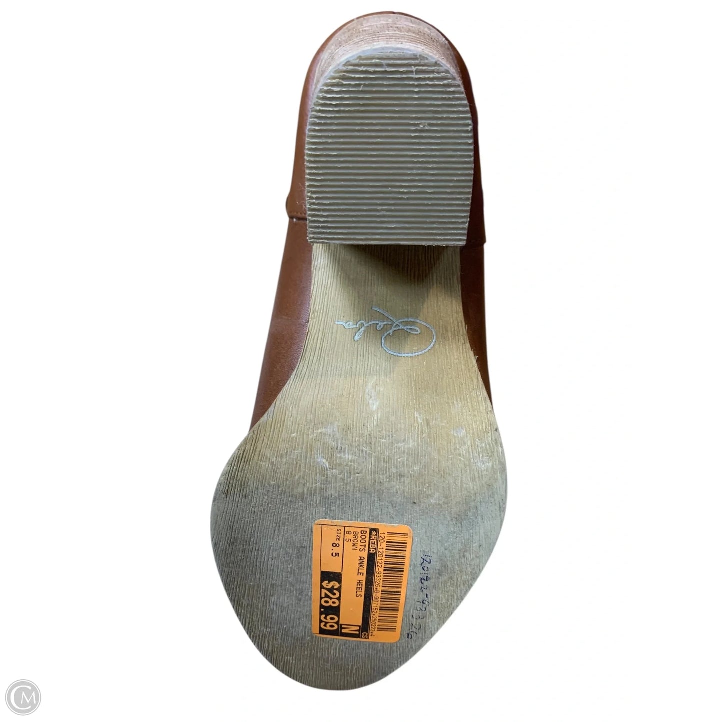 Boots Ankle Heels By Reba In Brown, Size: 8.5