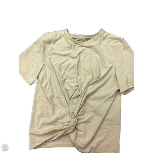 Top Short Sleeve By Lululemon In Tan, Size: M