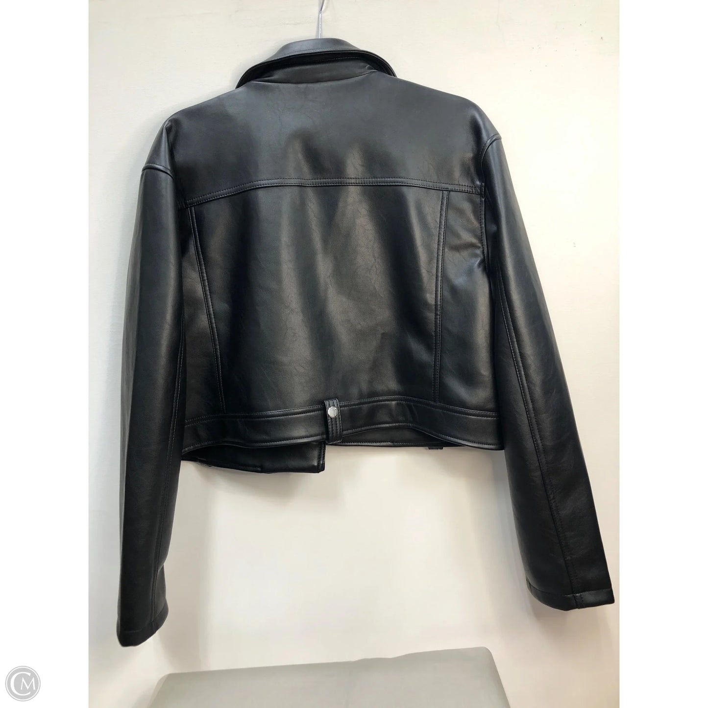 Jacket Moto Leather By Top Shop In Black, Size: 8