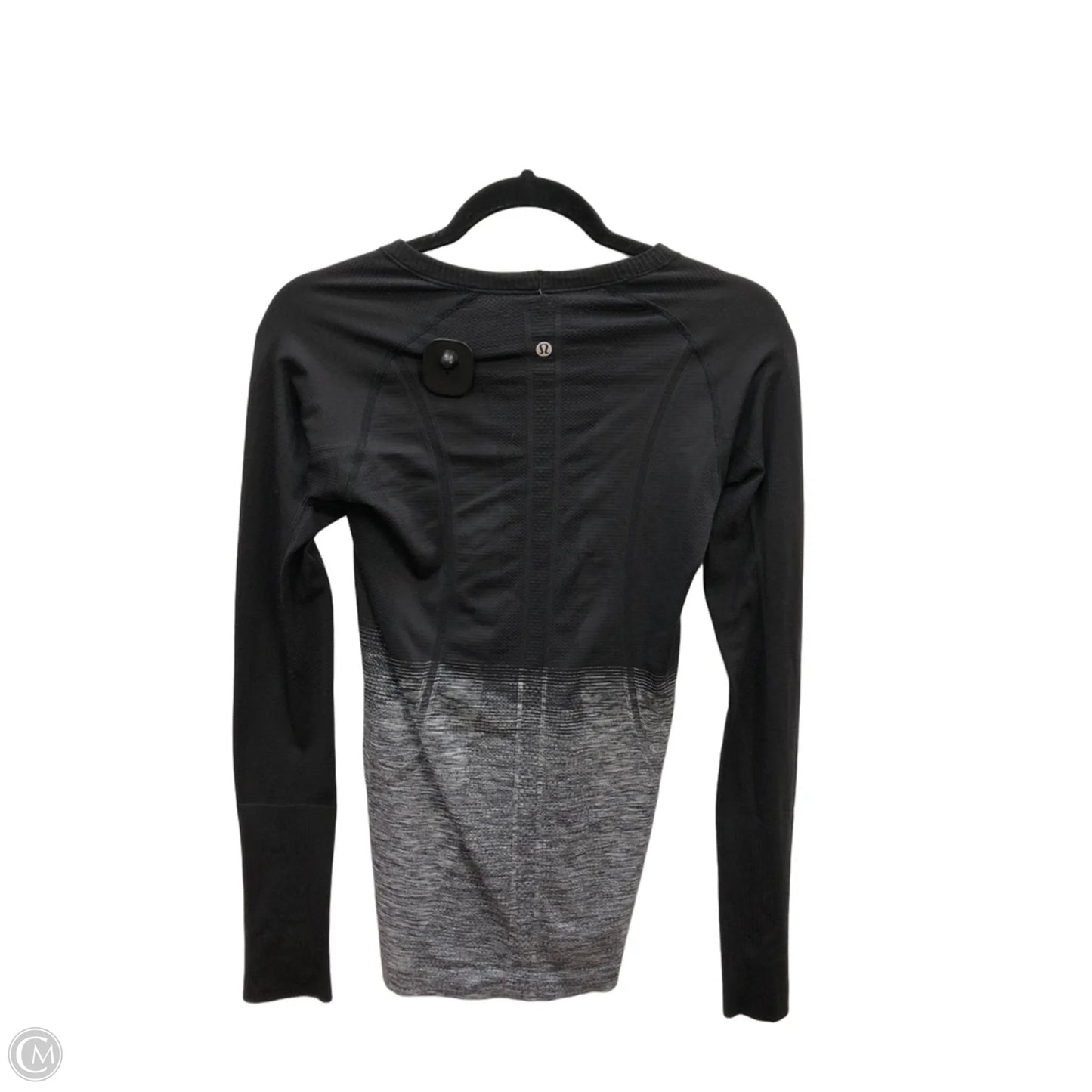 Athletic Top Long Sleeve Collar By Lululemon In Black, Size: M
