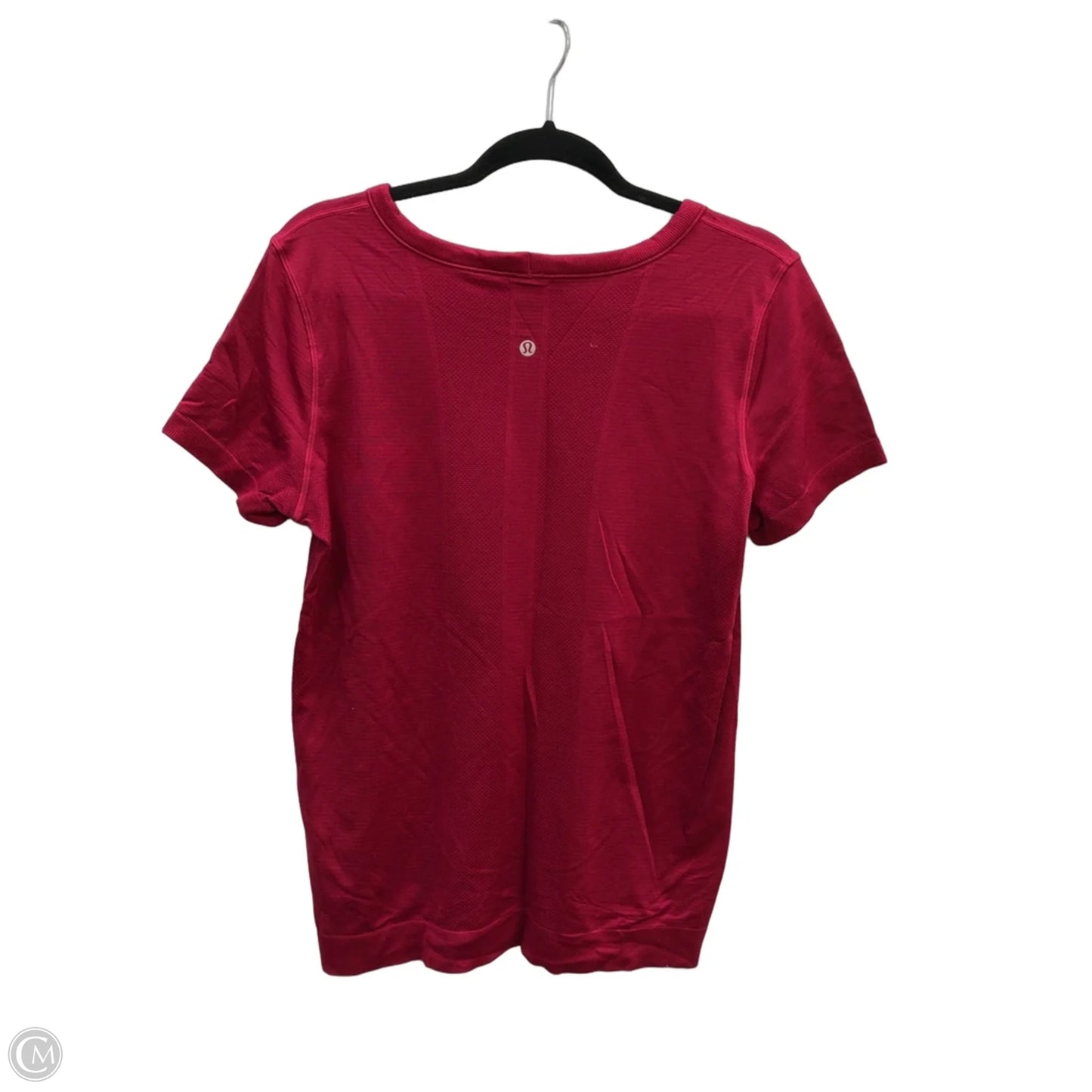 Athletic Top Short Sleeve By Lululemon In Maroon, Size: L