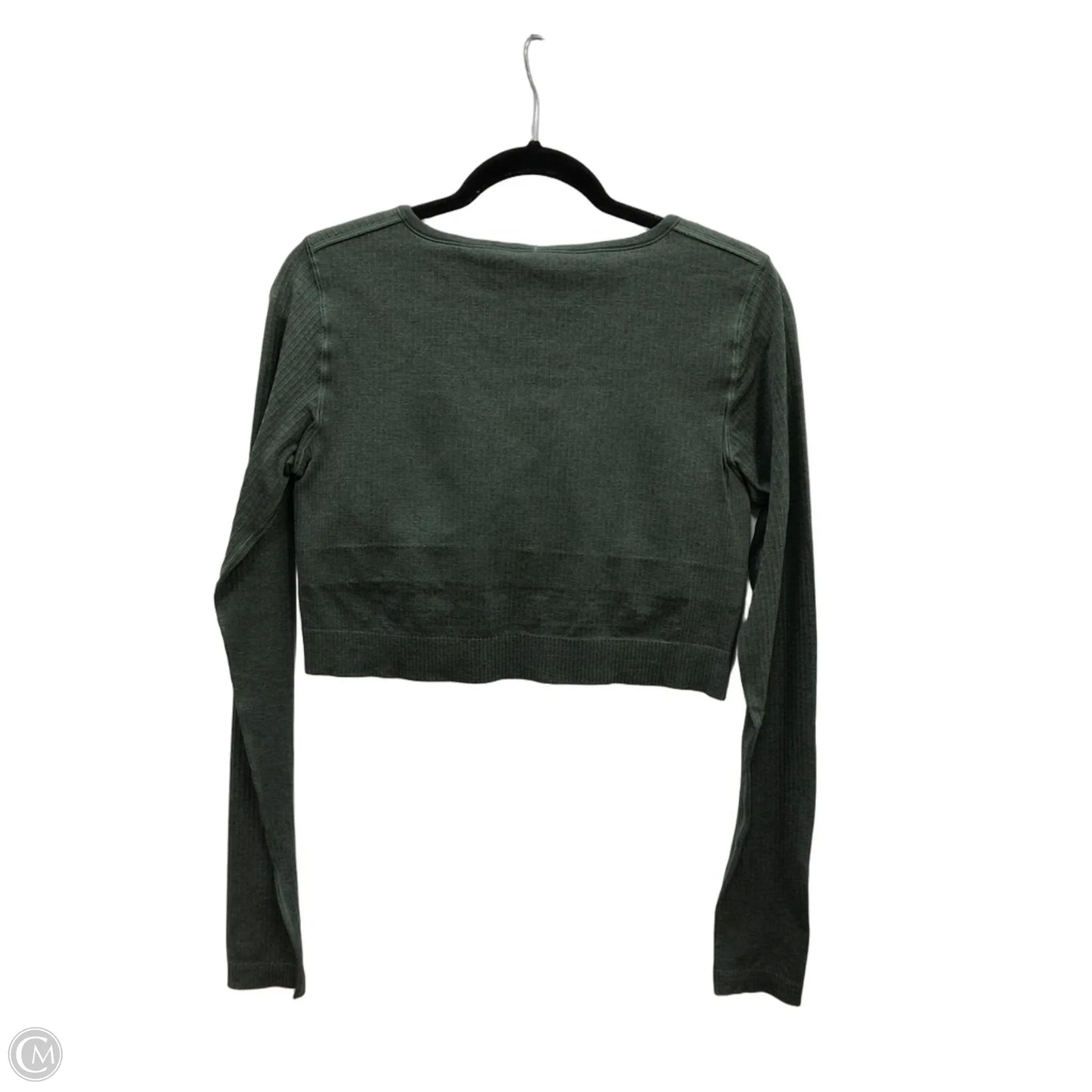 Athletic Top Long Sleeve Collar By Lululemon In Green, Size: 12