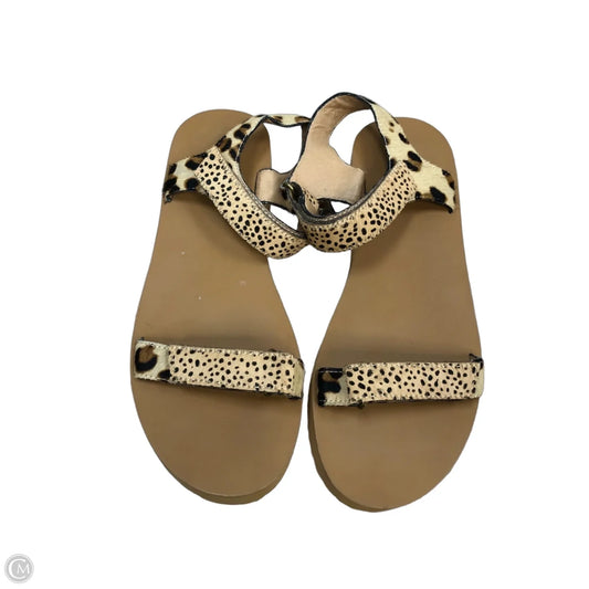 Sandals Flats By Madewell In Animal Print, Size: 9