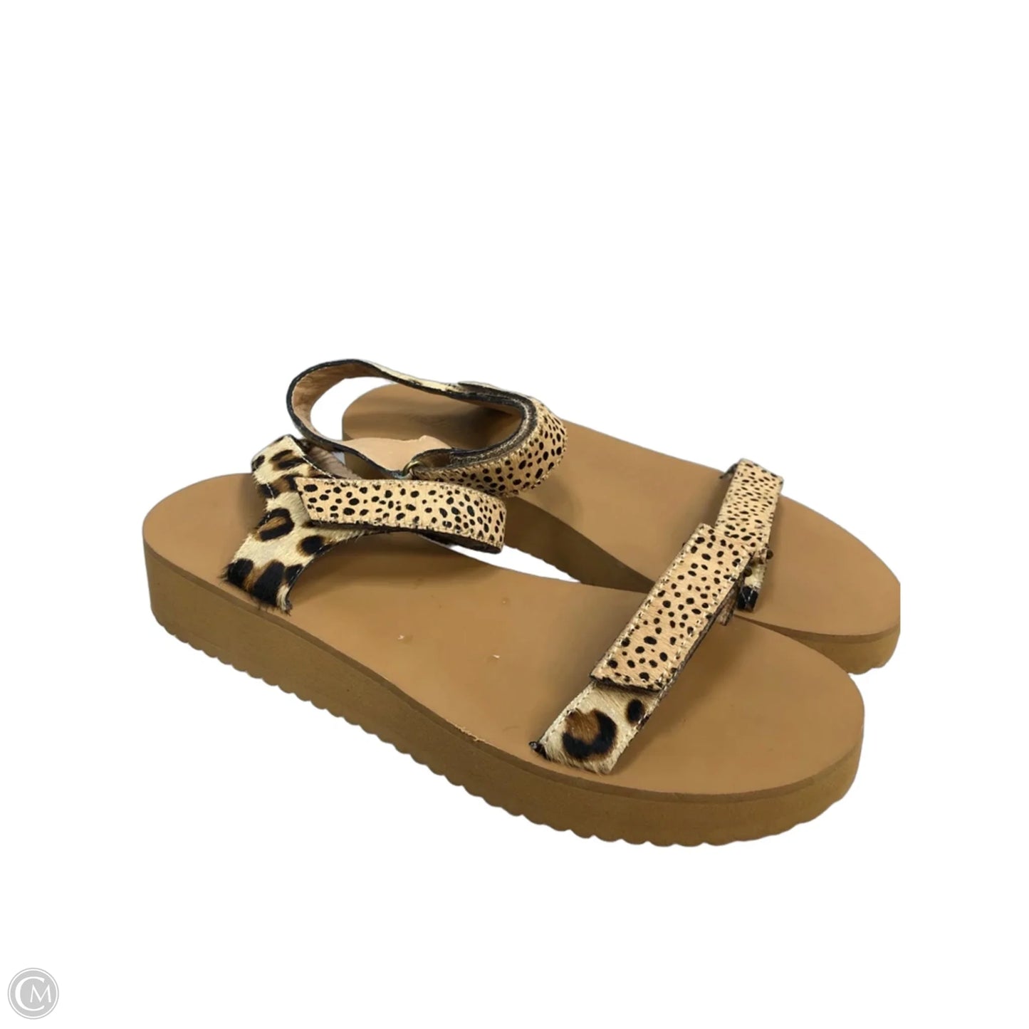 Sandals Flats By Madewell In Animal Print, Size: 9