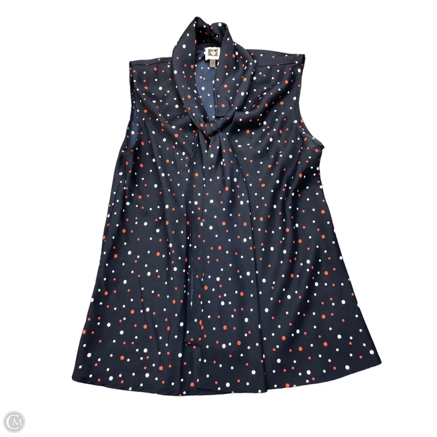 Blouse Sleeveless By Anne Klein In Blue & Orange, Size: 10