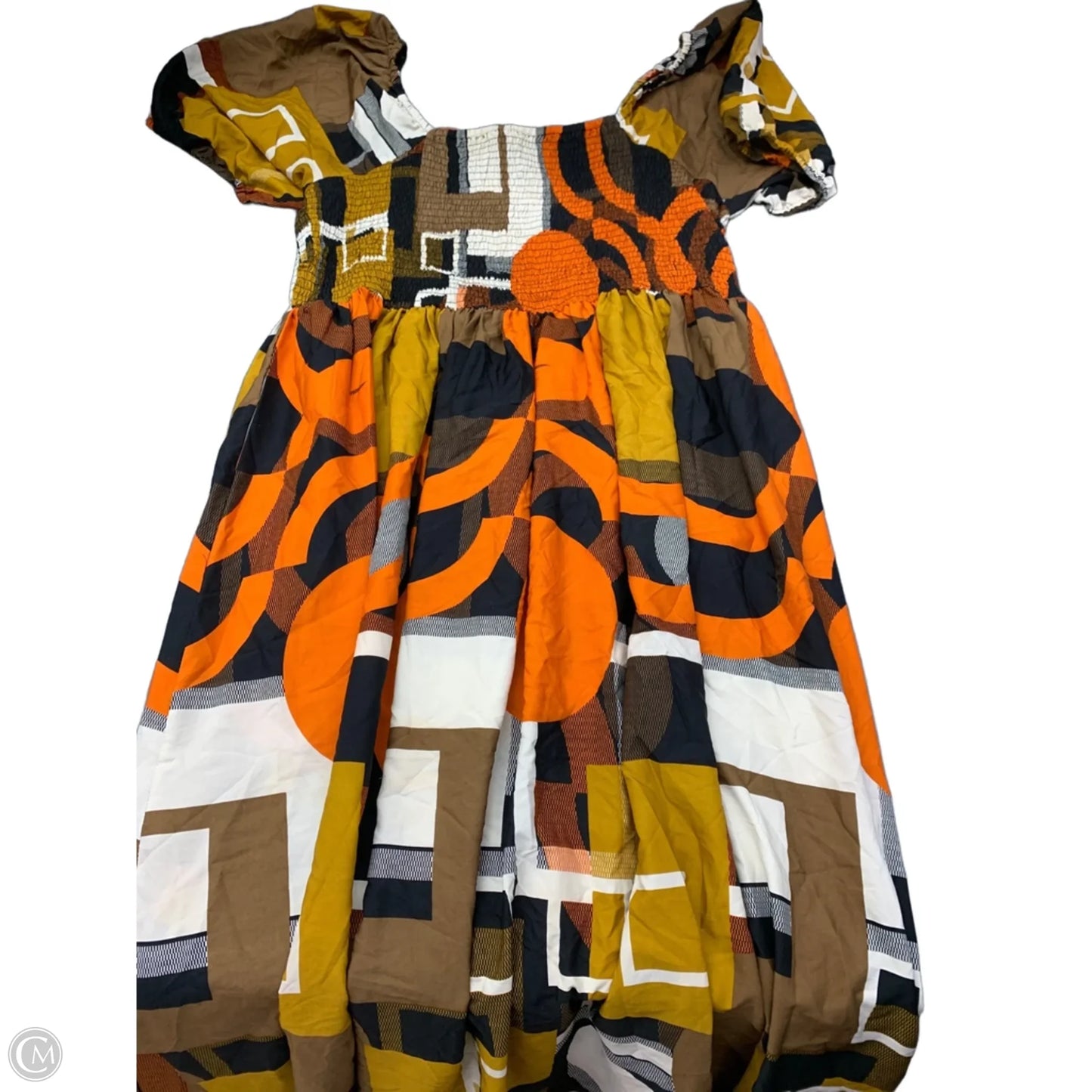Dress Casual Maxi By Cato In Brown & Orange, Size: 2x