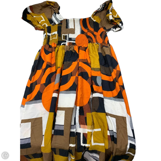 Dress Casual Maxi By Cato In Brown & Orange, Size: 2x