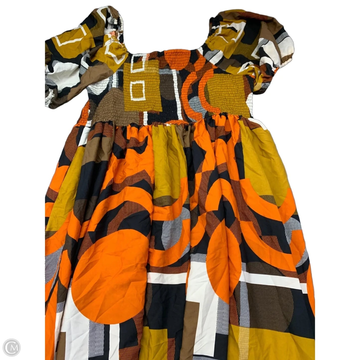 Dress Casual Maxi By Cato In Brown & Orange, Size: 2x