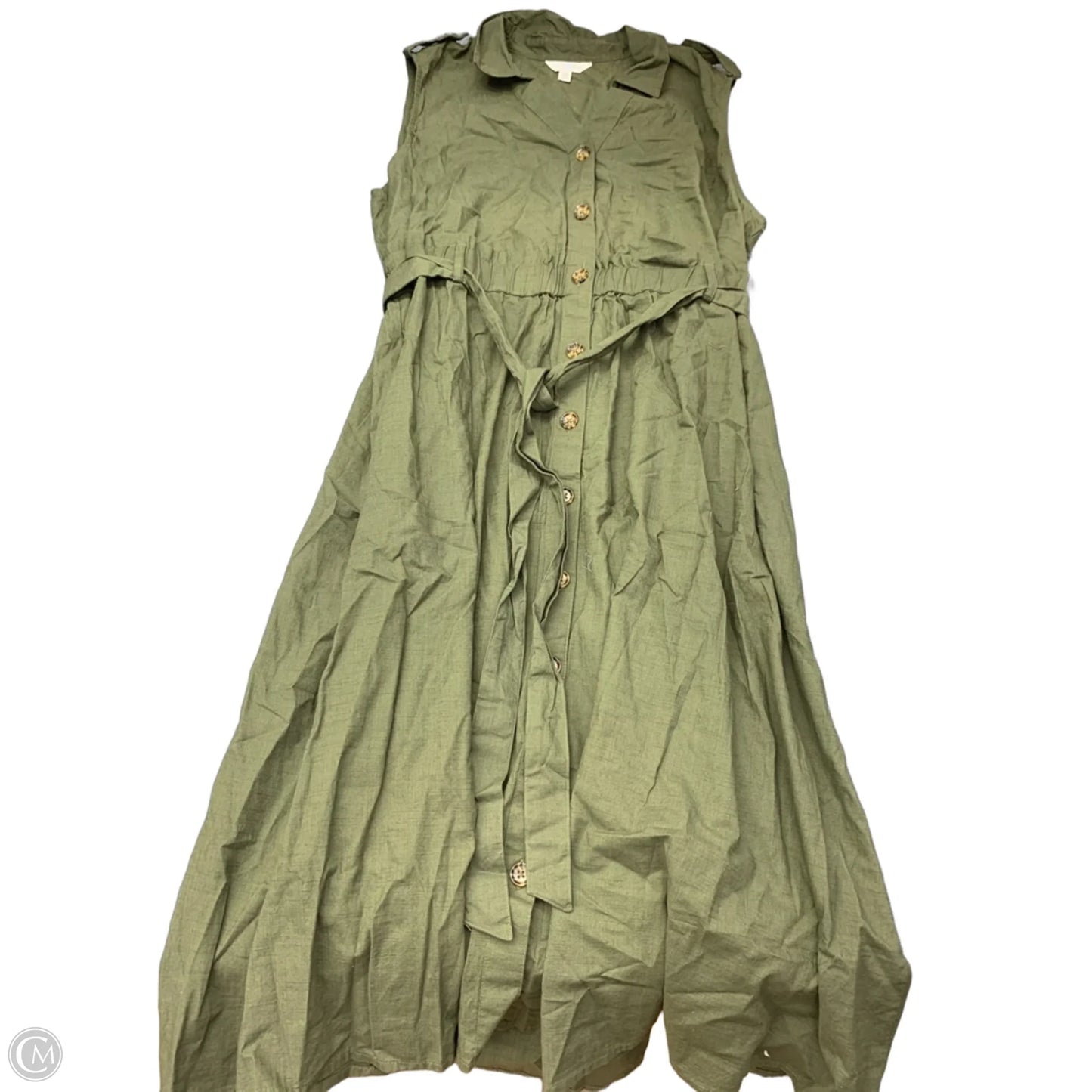 Dress Casual Maxi By Time And Tru In Green, Size: 3x