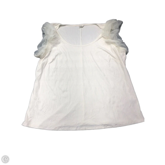 Top Short Sleeve By Cato In White, Size: 3x