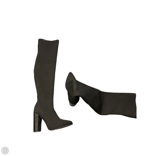 Boots Knee Heels By Clothes Mentor In Black, Size: 7