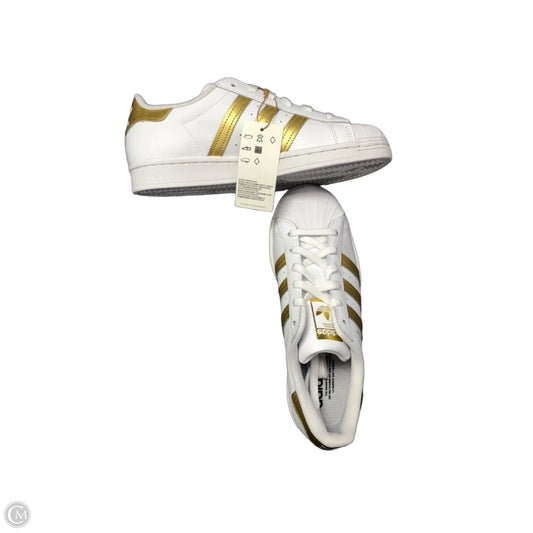 Shoes Sneakers By Adidas In Gold & White, Size: 7.5