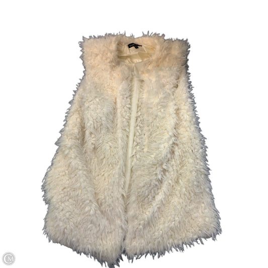 Vest Faux Fur & Sherpa By Rue 21 In Cream, Size: L