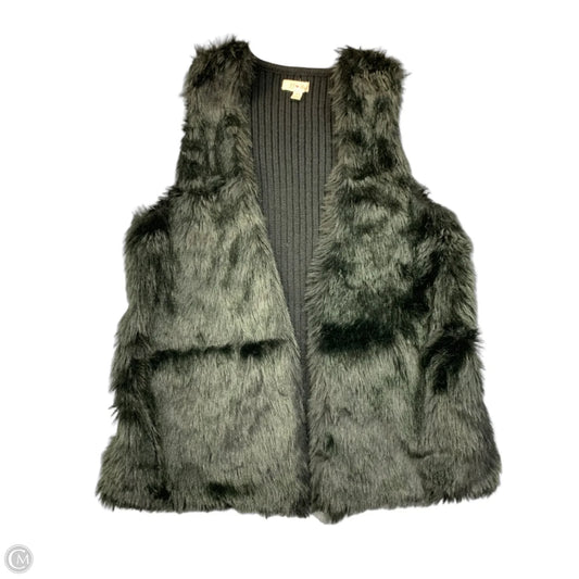 Vest Faux Fur & Sherpa By Clothes Mentor In Black, Size: Xl