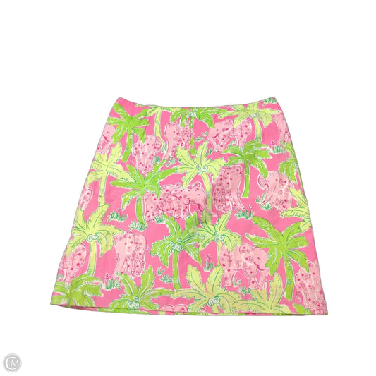 Skirt Designer By Lilly Pulitzer In Green & Pink, Size: 8