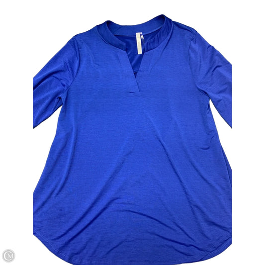 Top Long Sleeve By Dear Scarlett In Blue, Size: L