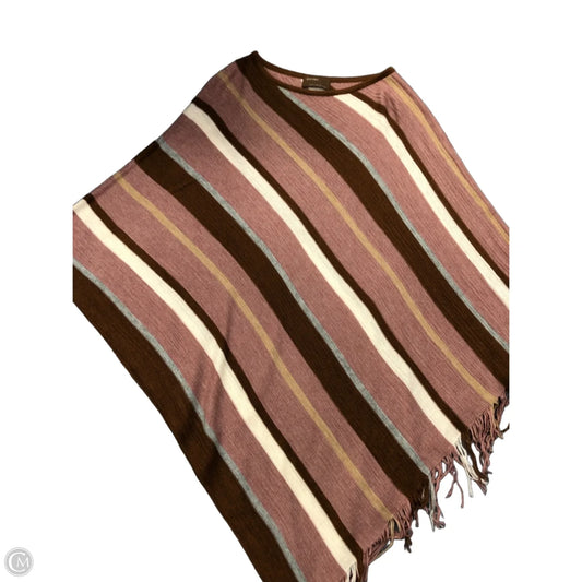 Poncho By Kerisma In Brown & Pink, Size: Osfm