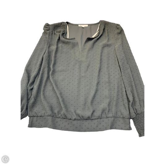 Top Long Sleeve By Dr2 In Grey, Size: M