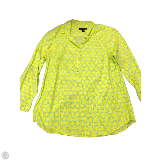 Top Long Sleeve By Lands End In Yellow, Size: L