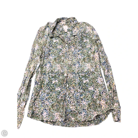 Top Long Sleeve By J. Crew In Blue & Green, Size: S