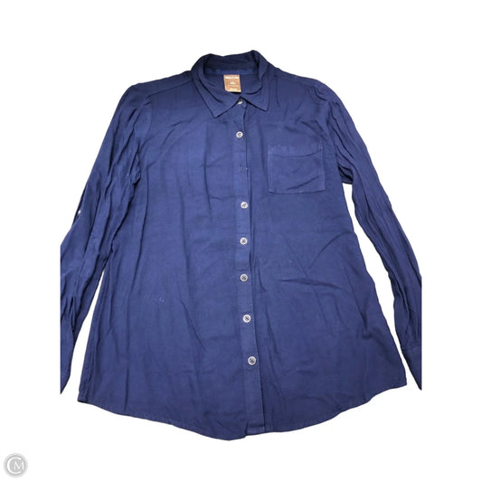 Top Long Sleeve By White Stag In Blue, Size: M