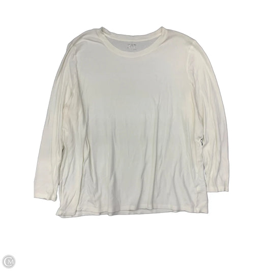 Top Long Sleeve By 24/7 In White, Size: 4x