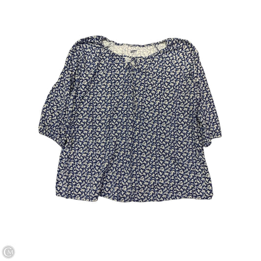 Top Long Sleeve By Lands End In Blue, Size: 3x